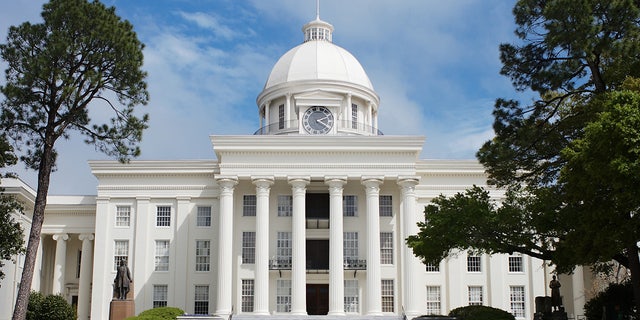 MONTGOMERY, AL - MARCH 22: Exterior view of the Alabama State Capitol on March 22, 2020 in Montgomery, Alabama.