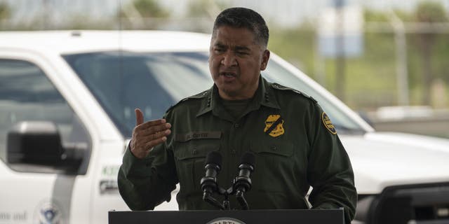 Raul Ortiz, deputy chief of U.S. Border Patrol, speaks during a new conference in Brownsville, Texas, Aug 12, 2021. (Veronica G. Cardenas/Bloomberg via Getty Images)