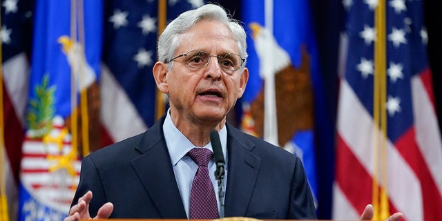 Attorney General Merrick Garland speaks at the Department of Justice on Jan. 5, 2022 in Washington.