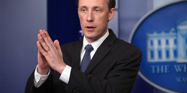 National Security Advisor Jake Sullivan talks to reporters during the daily news conference in the Brady Press Briefing Room at the White House on June 07, 2021, in Washington, DC.