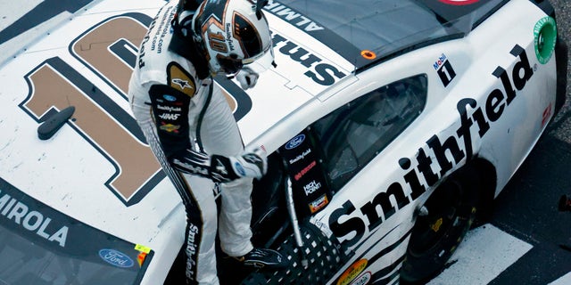 Almirola drives the #10 Ford Mustang for the Stewart-Haas Racing team.