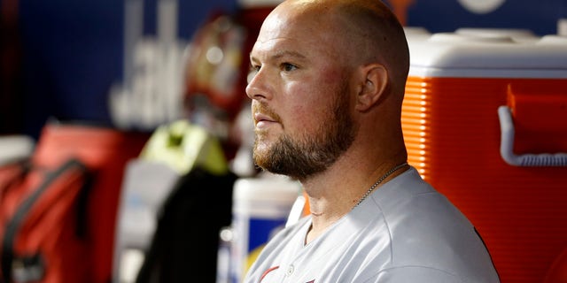 Jon Lester #31 of the St. Louis Cardinals looks on during the game against the New York Mets at Citi Field on September 15, 2021 in New York City. The Cardinals defeated the Mets 11-4.