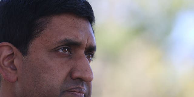 FREMONT, CA - SEPT. 17: Representative  Ro Khanna speaks to the media as he meets with families from Afghanistan  at Warm Springs Community Park on Friday, September 17, 2021 in Fremont , Calif. (Lea Suzuki/The San Francisco Chronicle via Getty Images)
