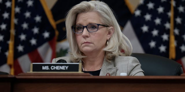 Rep. Liz Cheney, R-Wyo., speaks during a business meeting on Capitol Hill  in Washington, D.C., on Dec. 13, 2021.