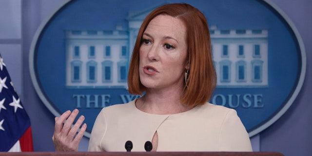White House press secretary Jen Psaki answers questions during the daily White House press briefing January 6, 2022 in Washington, DC.