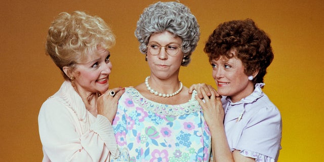 Pictured: (l-r) Betty White as Ellen Harper Jackson, Vicki Lawrence as Thelma 'Mama' Crowley Harper, Rue McClanahan as Aunt Fran Crowley.