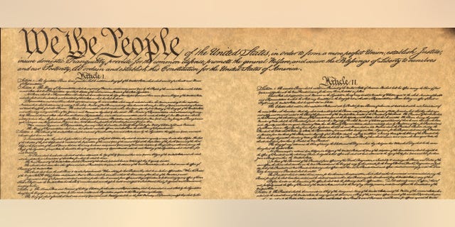 A facimile of the Constitution of the United States of America. 