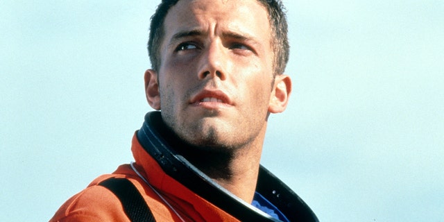 Ben Affleck looking up in a scene from the film 'Armageddon', 1998. 
