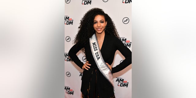 Miss USA 2019 Cheslie Kryst visits BuzzFeed's "AM To DM" on Feb. 28, 2020, in New York City.