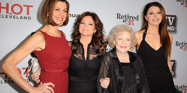 (L-R) Wendie Malick, Valerie Bertinelli, Betty White and Jane Leeves attend TV Land's ‘Hot In Cleveland’ and ‘Retired At 35’ premiere party at Sunset Tower on January 10, 2011, in West Hollywood, California.