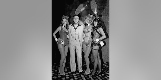 Hugh Hefner at the Playboy Club in LA.