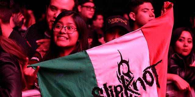 Fans enjoy the atmosphere during the Knotfest Meets Force Fest at Deportivo Oceania Nov. 30, 2019, in Mexico City, Mexico.