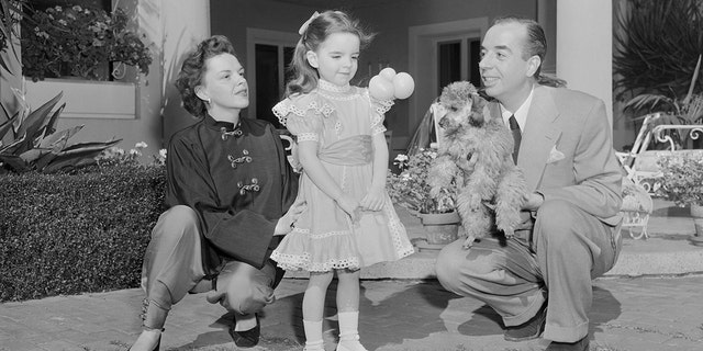 Actress and singer Judy Garland with her husband, director Vincente Minnelli, and their daughter Liza Minnelli.