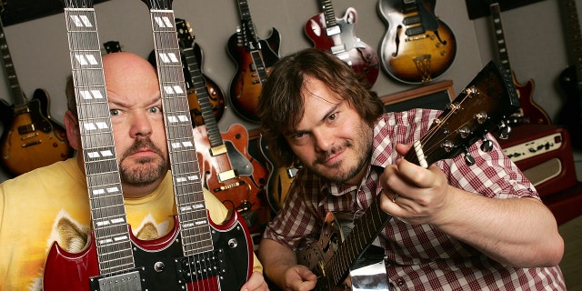 Actors Jack Black (right) and Kyle Gass played rock stars in the comedy film ‘Tenacious D: The Pick of Destiny’.