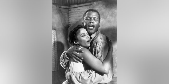 Sidney Poitier and Dorothy Dandridge filming ‘Porgy and Bess', circa 1959.