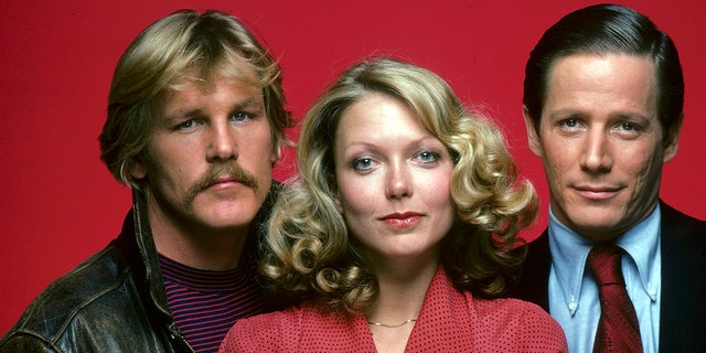 Susan Blakely with Nick Nolte (left) and Peter Strauss in "Rich Man, Poor Man."