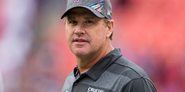 Head coach Jay Gruden of the Washington Redskins before a game against the New England Patriots at FedExField Oct. 6, 2019, in Landover, Md.