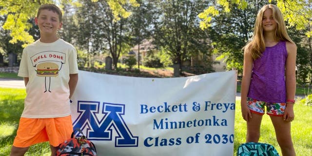 Stephanie Humenny said her twins, Beckett and Freya, 10, enjoy sports and taking family vacations. The brother and sister were born in separate years – 2011 and 2012. "It’s a very strange concept," Humenny said of her kids’ unique birth tale.