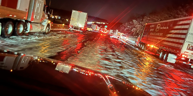 Road conditions that Joseph Catalano experienced during the I-95 ordeal. (Courtesy Joseph Catalano)
