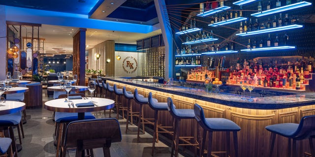 The restaurant has a bar and lounge, the main dining room, a raw bar, two private dining areas and a seasonal patio.