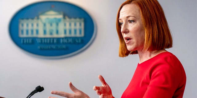 White House press secretary Jen Psaki speaks at a press briefing at the White House in Washington, Wednesday, Jan. 5, 2022.