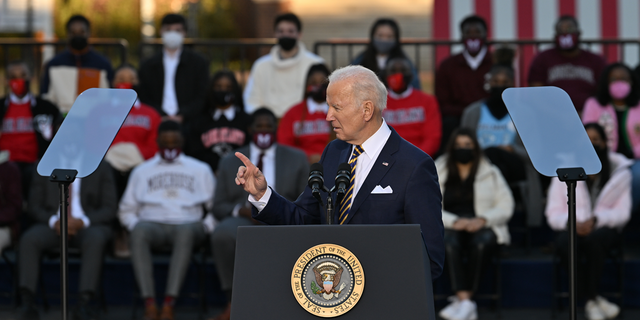 Joe Biden speaks about Democrats' voting legislation in Georgia.