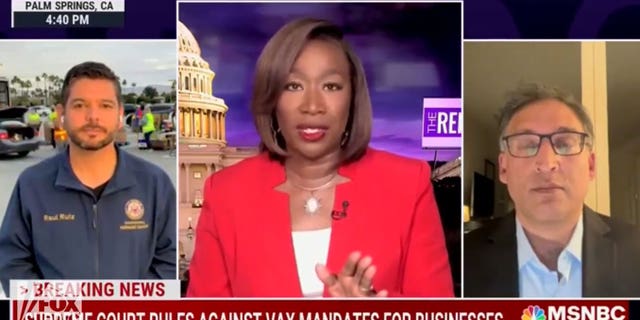 MSNBC's Joy Reid, former acting Solicitor General Neal Katyal, and Democratic Rep. Raul Ruiz on Jan. 13, 2022