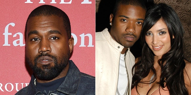 Kanye West, sinistra, claimed in an interview that he stopped a second sex tape featuring Ray J and estranged wife Kim Kardashian from leaking. A rep for the reality star confirmed a laptop existed but denied West's claim that it contained explicit material.
