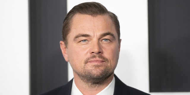 Leonardo DiCaprio, who has used his platform to campaign for climate action, is pictured during a film premiere in 2021.