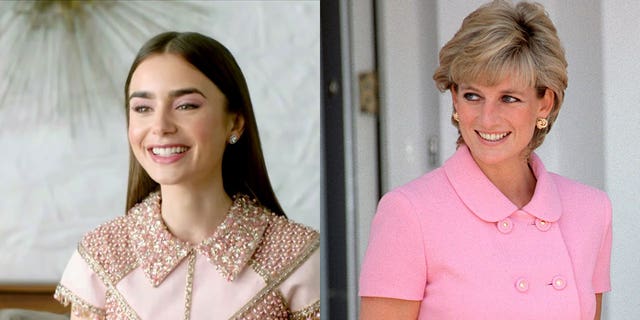 Lily Collins recalled the moment she snatched a bouquet of flowers from Princess Diana and threw a toy at Prince Charles' head in a new interview.
