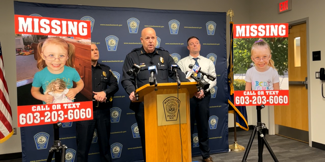 Manchester Police Chief Allen Aldenberg delivers a Jan. 3 news briefing on the search for missing 7-year-old Harmony Montgomery.