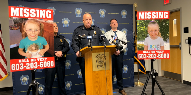 Manchester Police Chief Allen Aldenberg delivers a Jan. 3 news briefing on the search for missing 7-year-old Harmony Montgomery.