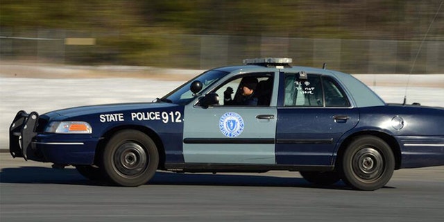 A Massachusetts State Police trooper vehicle.