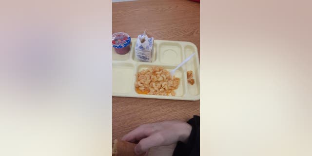 Chris Vangellow of Hopkinton, New York, shares an image of a school lunch served to one of his four children. According to Parishville-Hopkinton Central School District, students are allowed one more serving of fruits or vegetables.