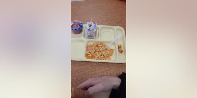 Chris Vangellow of Hopkinton, New York, shares an image of a school lunch served to one of his four children. According to Parishville-Hopkinton Central School District, students are allowed one more serving of fruits or vegetables.