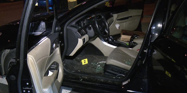 The victim fired five shots at the suspect through  the window of his car, police said.