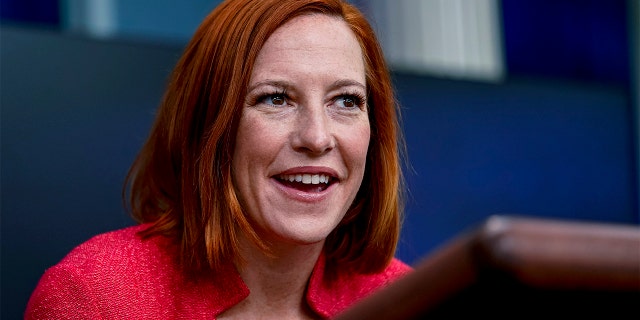 White House press secretary Jen Psaki speaks at a press briefing at the White House in Washington, Friday, Jan. 14, 2022. (AP Photo/Andrew Harnik)