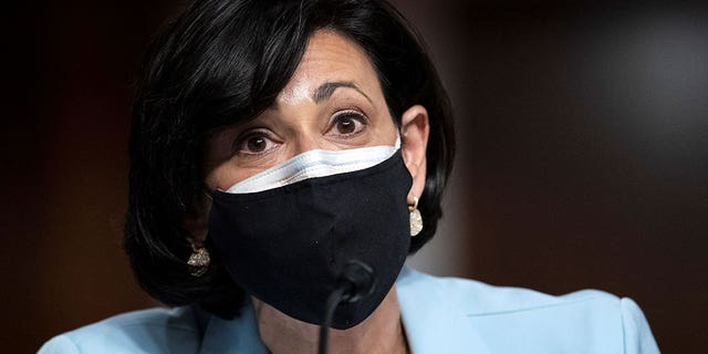 Dr. Rochelle Walensky, director of Centers for Disease Control and Prevention gives an opening statement on Capitol Hill on Jan. 11, 2022. (Greg Nash/Pool via REUTERS)