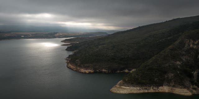 Low water levels in the Rio Grande River during a drought at the Furnas Reservoir in Furnas, Minas Gerais state, Brazil, on Tuesday, June 29, 2021. (Getty Images)