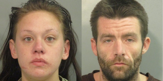 Brinlee Denison, 25, and Nicholas Johnson, 28, are charged with first degree murder and theft of a car, according to authorities. (Tulsa Police Service)