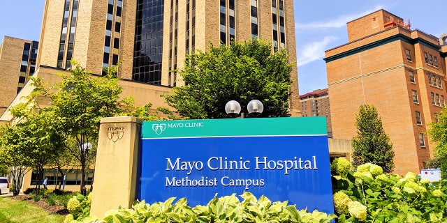 Rochester, Minnesota, August 2, 2019 - The Mayo Clinic nonprofit Hospital Methodist Campus located in Rochester Minnesota USA
