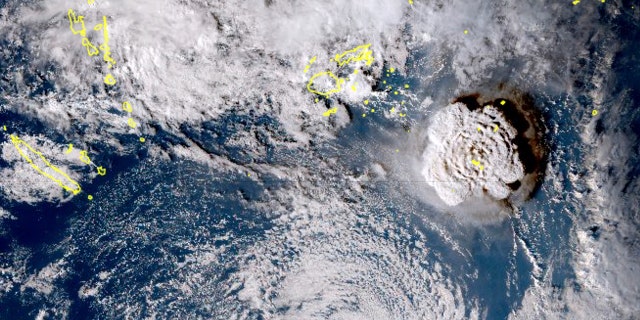 An undersea volcano eruption at the Pacific nation of Tonga