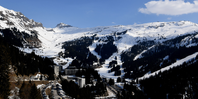 A picture taken on February 28, 2019 shows the ski resort of Flaine, central-eastern France, designed in 1960 by Hungarian-born architect Marcel Breuer. 