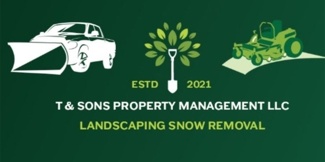 T &amp; Son's Property Management business card. 