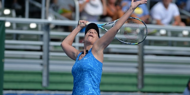 Chris Evert participates in the 28th Annual Chris Evert/Raymond James Pro-Celebrity Tennis Classic at Delray Beach Tennis Center on Nov. 4, 2017 in Delray Beach, Florida.