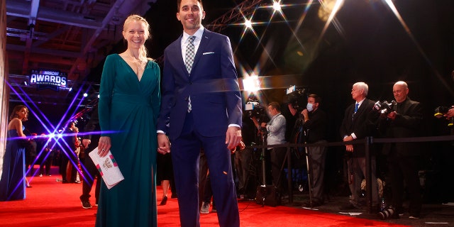 Aric and Janice Almirola attended the NASCAR awards banquet in Nashville in December.