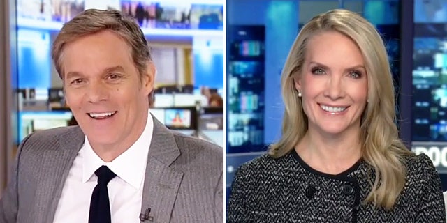 Dana Perino with Bill Hemmer. The two are co-hosts of "America's Newsroom."