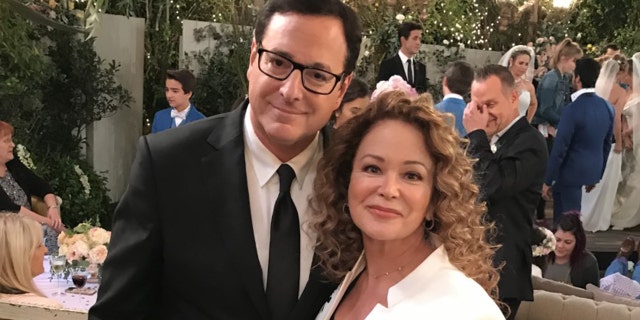 Bob Saget and Gail Edwards during filming of the finale of "Fuller House."