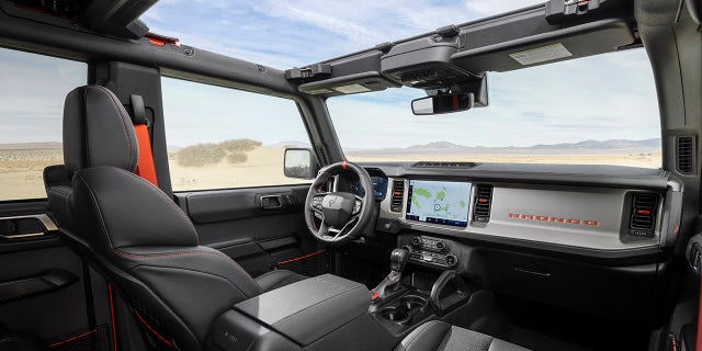 The Bronco Raptor is equipped with heavily-bolstered sport seats.