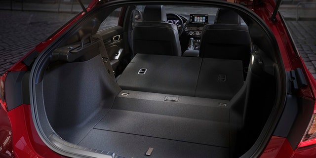 The Honda Civic Hatchback's cargo area has over 24 cubic feet of space.